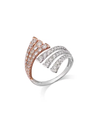 Bloomingdale's Fine Collection Diamond Bypass Ring In 14k Two Tone Gold, 10 Ct. T. W. In Two-toned Gold