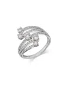 Bloomingdale's Fine Collection Diamond Bypass Ring In 14k White Gold, 10.0 Ct. T. W. In White