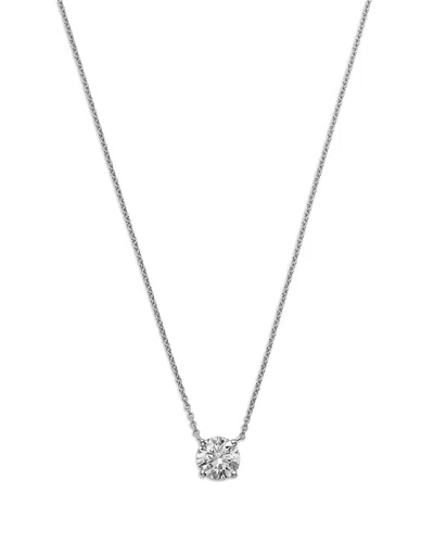 Bloomingdale's Fine Collection Diamond Certified Solitaire Pendant Necklace In 14k White Gold, 1.0 Ct. T. W.