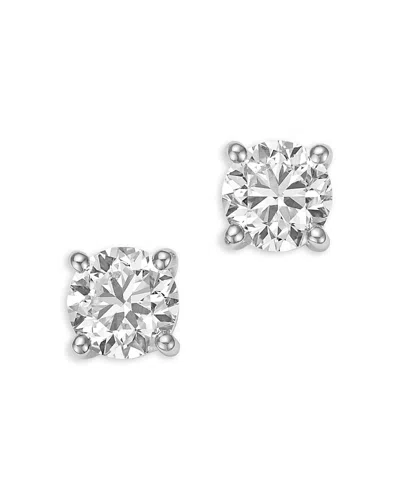 Bloomingdale's Fine Collection Diamond Certified Solitaire Studs In 14k White Gold, 2.0 Ct. T. W.
