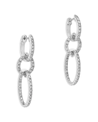 Bloomingdale's Fine Collection Diamond Circle Drop Earrings In 14k White Gold, 1.50 Tcw In Purple