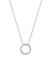 Bloomingdale's Fine Collection Diamond Circle Pendant Necklace In 14k White Gold, 1.0 Ct. T. W. In White