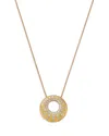 Bloomingdale's Fine Collection Diamond Circle Pendant Necklace In 14k Yellow Gold, 0.60 Ct. T. W. In Gold