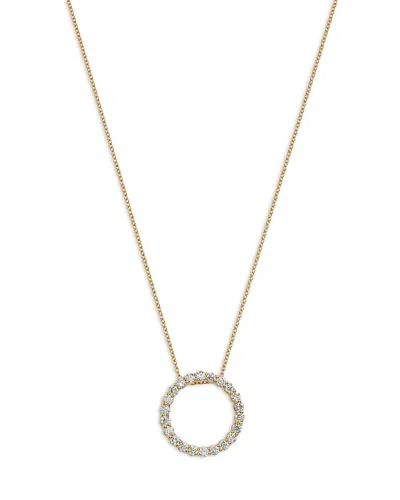 Bloomingdale's Fine Collection Diamond Circle Pendant Necklace In 14k Yellow Gold, 1.00 Ct. T. W.