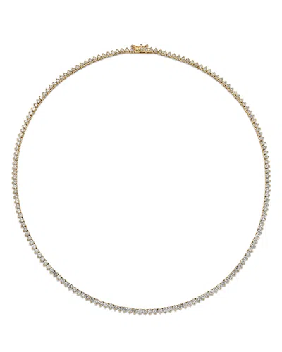 Bloomingdale's Fine Collection Diamond Classic 3-prong Tennis Necklace In 14k White Or Yellow Gold, 8.0 Tcw