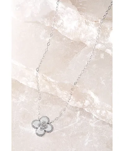 Bloomingdale's Fine Collection Diamond Clover Pendant Necklace In 14k White Or Yellow Gold, 0.05 Ct. T. W. - Exclusive In White Gold