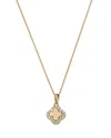 Bloomingdale's Fine Collection Diamond Clover Pendant Necklace In 14k Yellow Gold, 0.15 Ct. T. W. In Gold