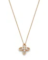 Bloomingdale's Fine Collection Diamond Clover Pendant Necklace In 14k Yellow Gold, 0.33 Ct. T. W. In Gold