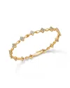 Bloomingdale's Fine Collection Diamond Clover Station Bracelet In 14k Yellow Gold, 1.0 Tcw In Gold