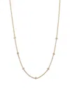 Bloomingdale's Fine Collection Diamond Clover Station Necklace In 14k Yellow Gold, 0.25 Ct. T. W.