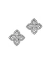 Bloomingdale's Fine Collection Diamond Clover Stud Earrings In 14k White Gold, 0.50 Ct. T. W. In White