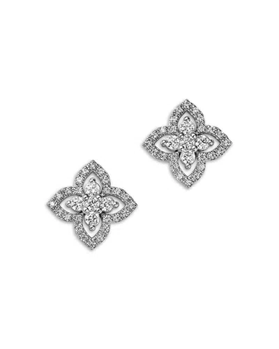 Bloomingdale's Fine Collection Diamond Clover Stud Earrings In 14k White Gold, 0.50 Ct. T. W.