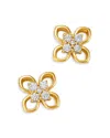 Bloomingdale's Fine Collection Diamond Clover Stud Earrings In 14k Yellow Gold, 0.33 Ct. T. W. In Gold