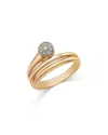 Bloomingdale's Fine Collection Diamond Cluster Multi-row Ring In 14k Yellow Gold, 0.13 Ct. T. W. In Gold