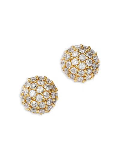 Bloomingdale's Fine Collection Diamond Cluster Stud Earrings In 14k Gold, 2.0 Tcw