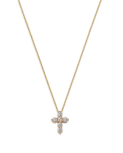 Bloomingdale's Fine Collection Diamond Cross Pendant Necklace In 14k Gold, 0.5 Tcw