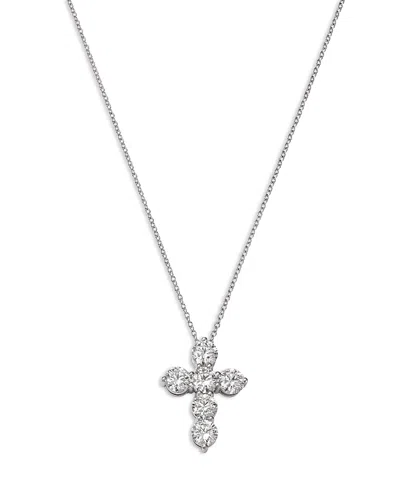 Bloomingdale's Fine Collection Diamond Cross Pendant Necklace In 14k Gold, 2.10 Tcw