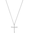 Bloomingdale's Fine Collection Diamond Cross Pendant Necklace In 14k White Gold, 0.25 Ct. T. W. In White