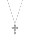Bloomingdale's Fine Collection Diamond Cross Pendant Necklace In 14k White Gold, 0.50 Ct. T. W.