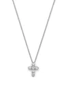 Bloomingdale's Fine Collection Diamond Cross Pendant Necklace In 14k White Gold, 0.7 Ct. T. W. In White