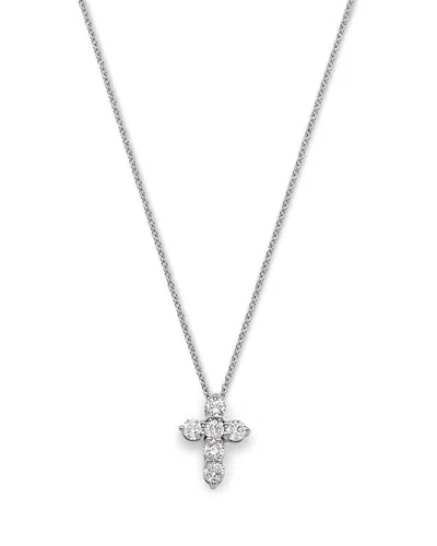 Bloomingdale's Fine Collection Diamond Cross Pendant Necklace In 14k White Gold, 0.7 Ct. T. W.