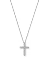 Bloomingdale's Fine Collection Diamond Cross Pendant Necklace In 14k White Gold, 1.0 Ct. T. W. In White