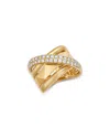 Bloomingdale's Fine Collection Diamond Crossover Statement Ring, 0.74 Ct. T. W. In Gold