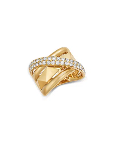 Bloomingdale's Fine Collection Diamond Crossover Statement Ring, 0.74 Ct. T. W. In Gold