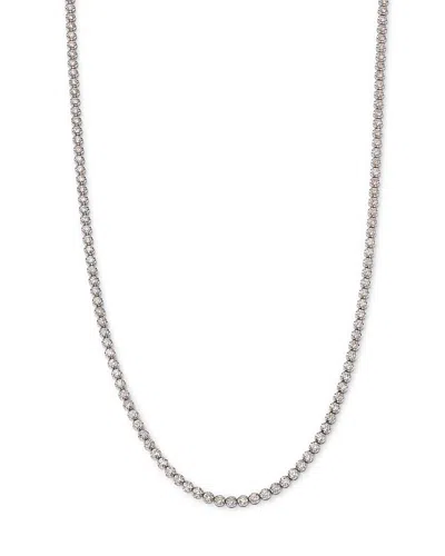 Bloomingdale's Fine Collection Diamond Crown-set Matinee Tennis Necklace In 14k White Gold, 12 Ct. T. W.