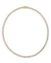 Bloomingdale's Fine Collection Diamond Crown Set Tennis Necklace In 14k Yellow Gold, 10.0 Ct. T. W. In Gold