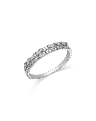 Bloomingdale's Fine Collection Diamond Double Row Band In 14k White Gold, 0.25 Ct. T. W.