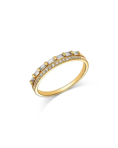 Bloomingdale's Fine Collection Diamond Double Row Band In 14k Yellow Gold, 0.25 Ct. T. W.
