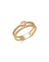 Bloomingdale's Fine Collection Diamond Double Row Band Ring In 14k Yellow Gold, 0.30 Ct. T. W.