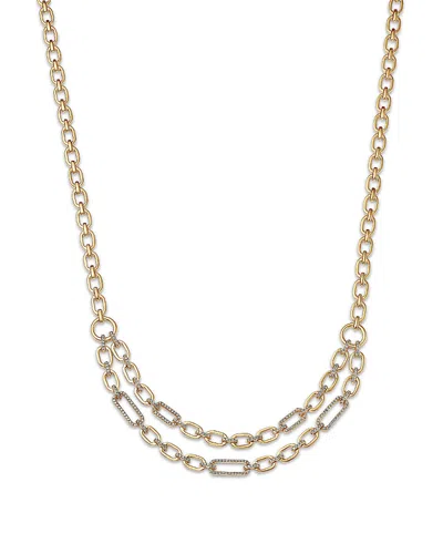 Bloomingdale's Fine Collection Diamond Double Row Collar Necklace In 14k Yellow Gold, 1.0 Tcw