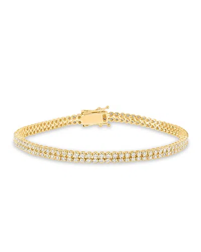 Bloomingdale's Fine Collection Diamond Double Row Crown Bracelet In 14k Yellow Gold, 2.00 Ct. T. W.