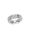 Bloomingdale's Fine Collection Diamond Double Row Eternity Band In 14k White Gold, 3.0 Tcw In Gold