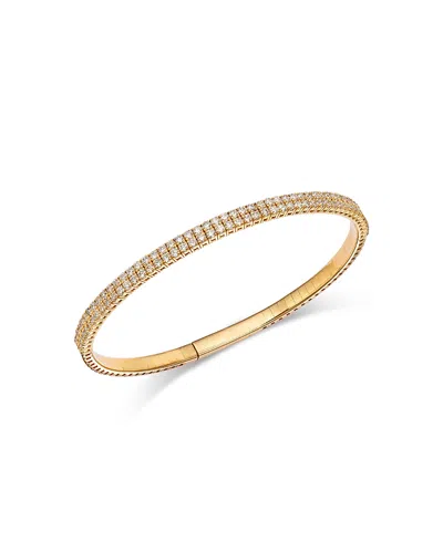 Bloomingdale's Fine Collection Diamond Double Row Flexible Bracelet In 14k Yellow Gold, 2.0 Ct. T. W.