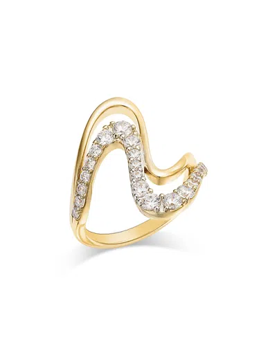 Bloomingdale's Fine Collection Diamond Double Wave Ring In 14k Yellow Gold, 1.0 Ct. T. W.
