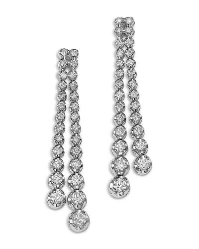 Bloomingdale's Fine Collection Diamond Drop Earrings In 14k White Gold, 1.1 Tcw