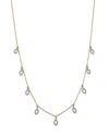 Bloomingdale's Fine Collection Diamond Droplet Station Necklace In 14k White & Yellow Gold, 0.82 Ct. T. W.
