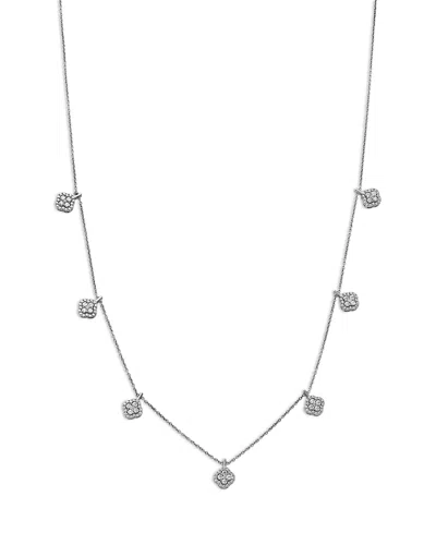 Bloomingdale's Fine Collection Diamond Droplet Station Necklace In 14k White Gold, 0.79 Ct. T. W.