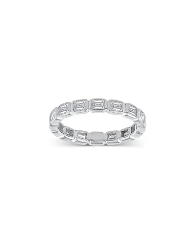 Bloomingdale's Fine Collection Diamond Emerald Cut Bezel Set Eternity Ring In 14k White Gold, 1.5 Tcw