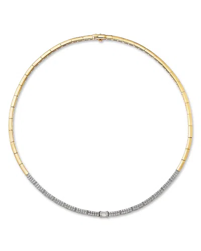 Bloomingdale's Fine Collection Diamond Emerald Cut Center Collar Necklace In 14k Yellow Gold, 2.0 Tcw