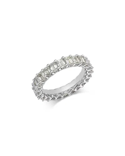 Bloomingdale's Fine Collection Diamond Emerald Cut Eternity Band In 14k White Gold, 4.0 Tcw