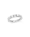 Bloomingdale's Fine Collection Diamond Emerald Cut Eternity Diamond Band In 14k White Gold, 3.0 Tcw In Gold