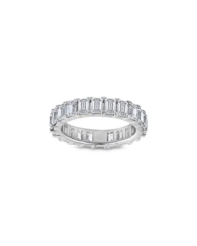 Bloomingdale's Fine Collection Diamond Emerald Cut Eternity Ring In 14k White Gold, 4.0 Tcw