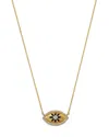 Bloomingdale's Fine Collection Diamond Evil Eye Flower Pendant Necklace In 14k Yellow Gold, 0.40 Ct. T. W. In Gold