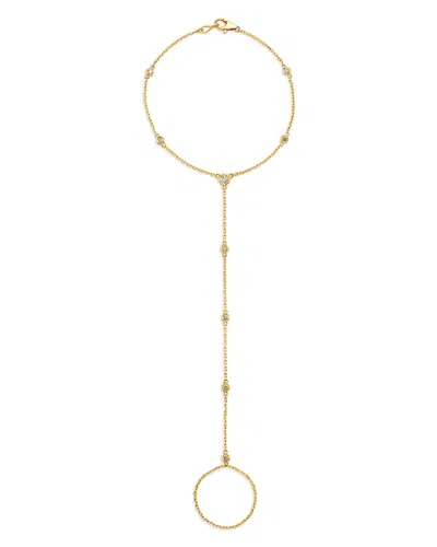 Bloomingdale's Fine Collection Diamond Finger Chain Bracelet In 14k Yellow Gold, 0.4 Tcw