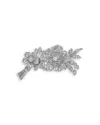 Bloomingdale's Fine Collection Diamond Flower & Vine Brooch In 14k White Gold, 1.00 Ct. T. W. In White