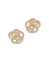 Bloomingdale's Fine Collection Diamond Flower Earrings In 14k Yellow Gold, 0.50 Ct. T. W. In Gold